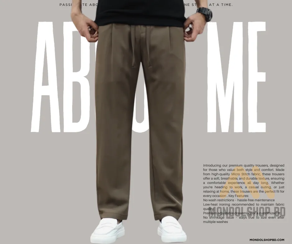 Premium Quality Solid Trouser's- Coffee